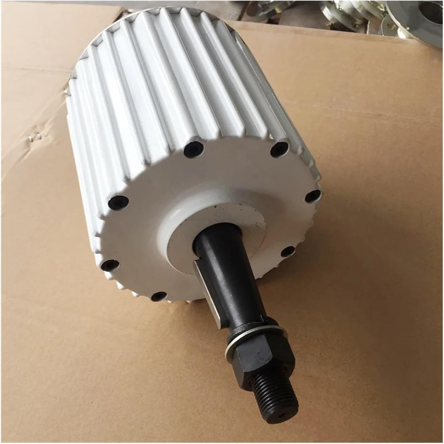 Wind Turbine Generator Kit, Low RPM High Efficiency 5000W 24V 48V 96V Electric Generator 5KW Alternator Turbine Motor with Base for Hybrid Solar Wind System(WB,Taper Shaft_24V)