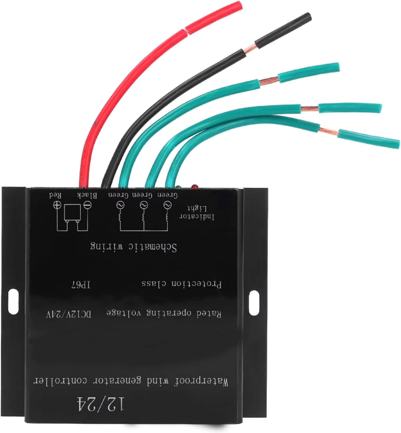 4000W Wind Turbine Charge Controller 12V 24V 48V 220V MPPT Charger Controller IP67 Waterproof DC MPPT Charge Controller for DC Wind Turbines(Black)