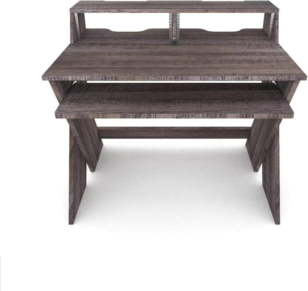 Glorious Sound Desk Compact Professional Studio Workstation with Pull-out Keyboard Compartment (Walnut)