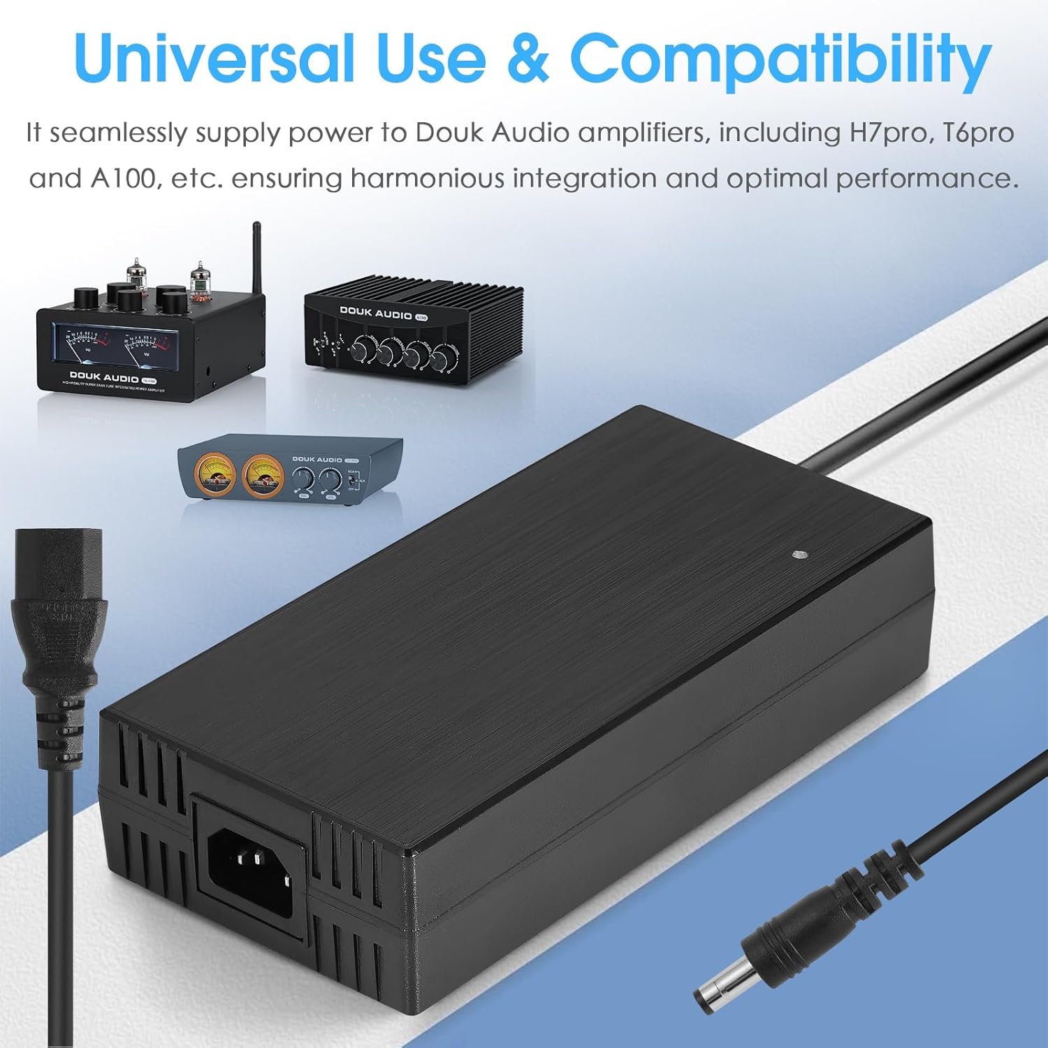 Nobsound 48V10A DC Power Supply Adapter 480W 100-240V Transformer for Amplifier