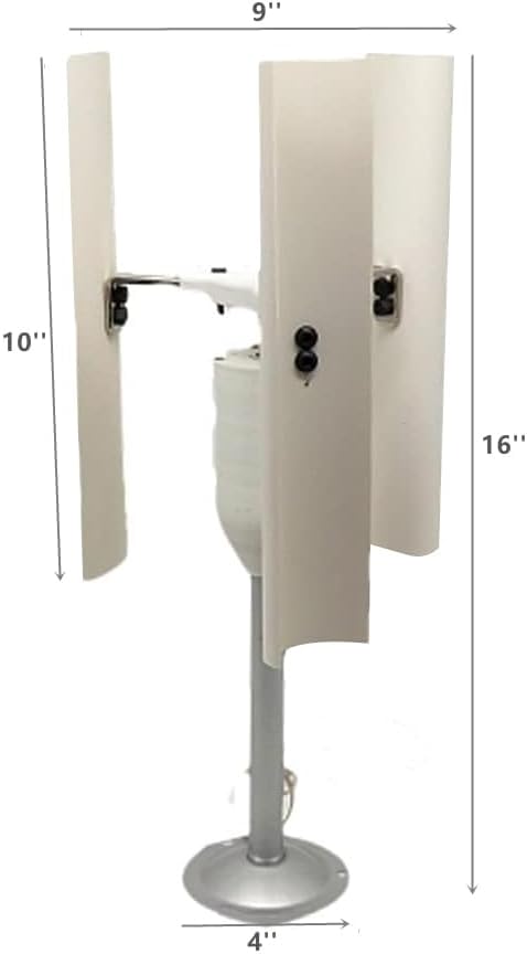 35 W Wind Turbine, Wind Turbine Generator, Wind Turbine Generator Kit for Home 5 Blade Vertical Wind Turbine, Three-Phase Permanent Magnet Generator, for Teaching Physical Power Generation Principle