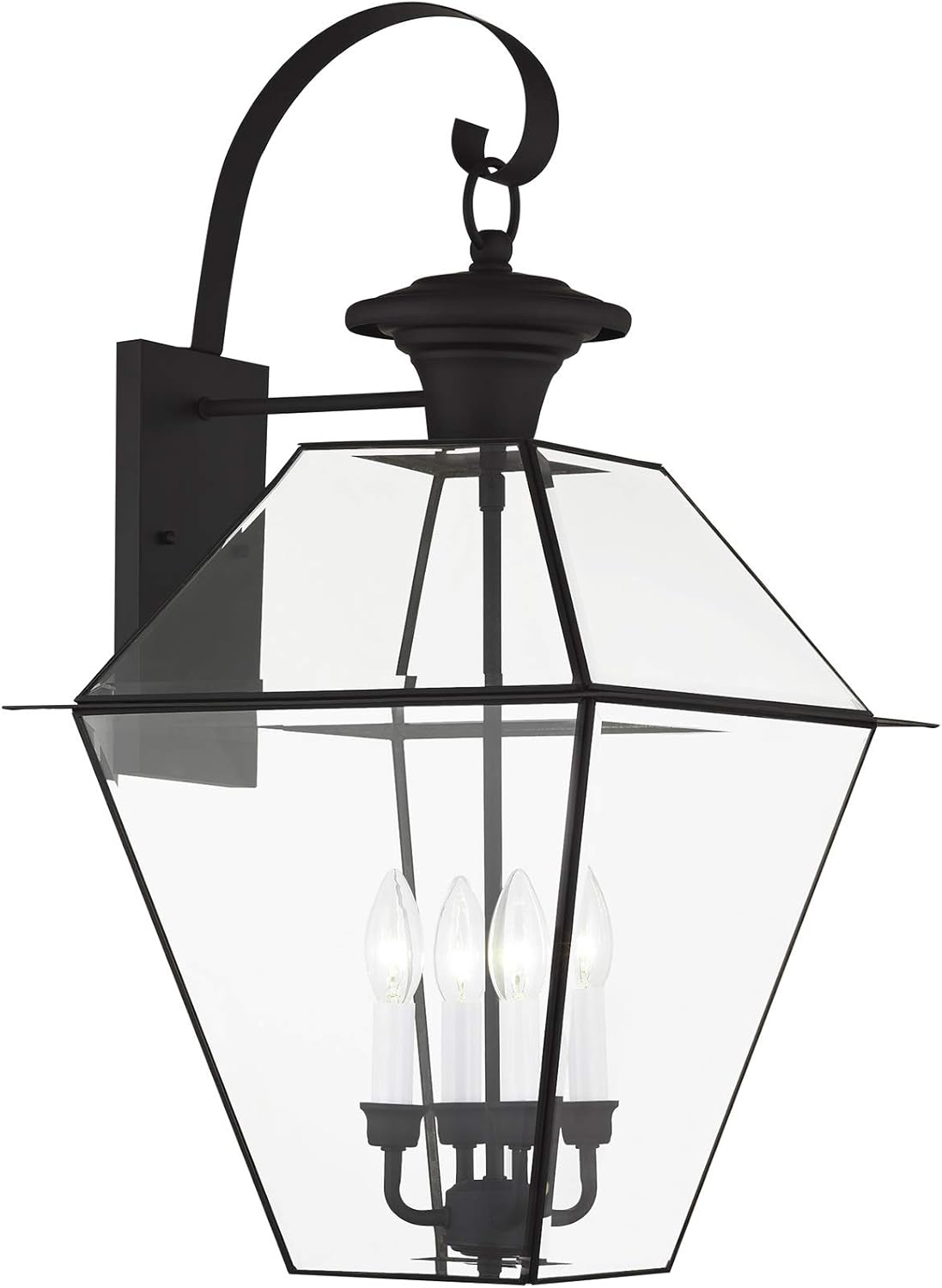 Livex Lighting 2386-04 Westover 4-Light Outdoor Wall Lantern, Black