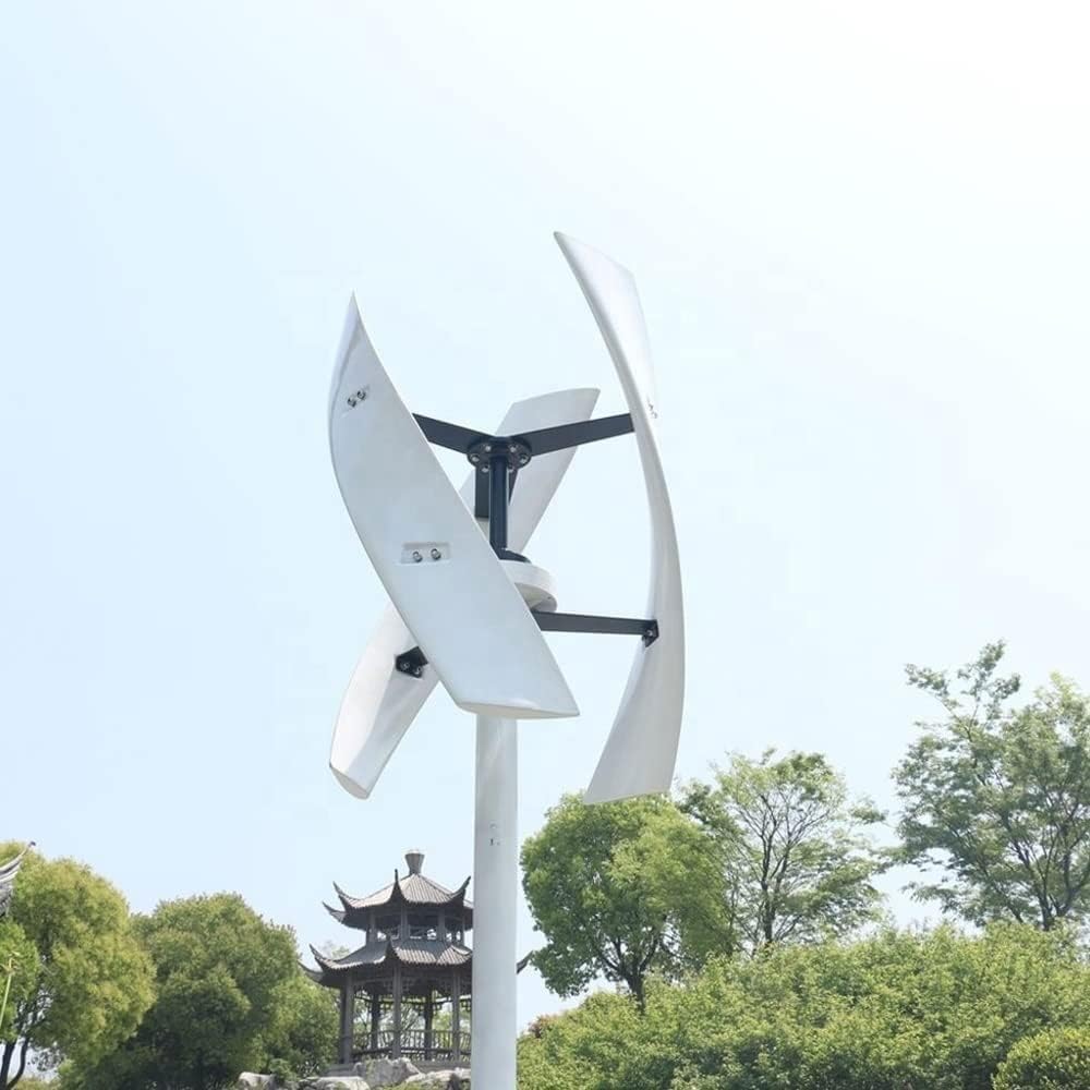 400W Vertical Wind Turbine Generator, 12V 24V Wind Power Generator, 3 Blades Free Energy Generator with MPPT Controller for Home Factory Use