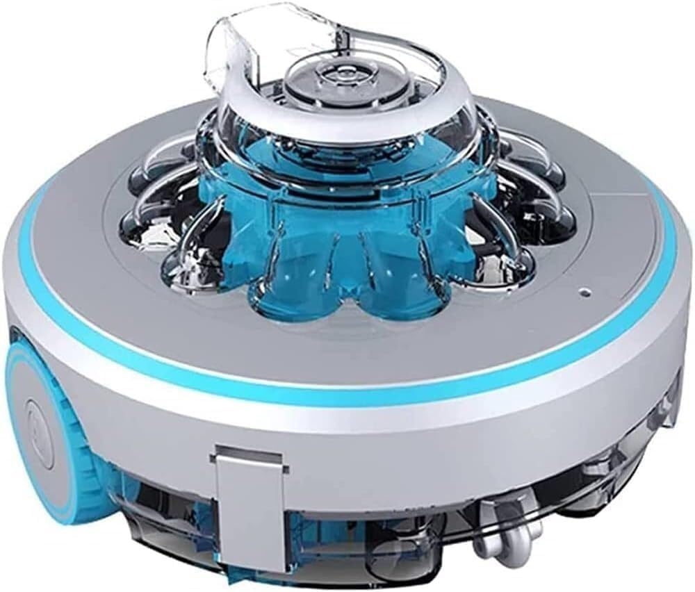 Cordless Robotic Pool Cleaner, Smart Automatic Pool Vacuum, Rechargeable Battery, Easy-to-Clean Filter, Ideal for Above-Ground Pools
