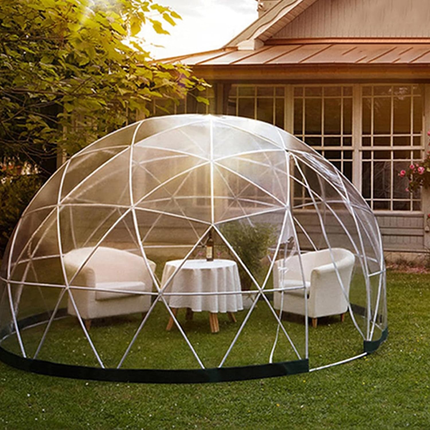Bubble Tent Outdoor Camping Dome Transparent Garden Dome House ​3.6M/12FT Waterproof Patio Canopy for Party 4-6 People Wedding