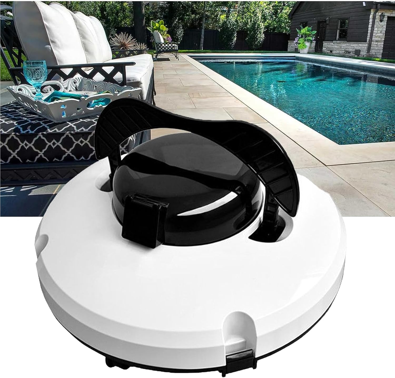 Smart Cordless Robotic Pool Cleaner Self Parking Swimming Pool Cleaning Robot Brushed Motor Strong Suction Vacuum Lasts 120 Mins
