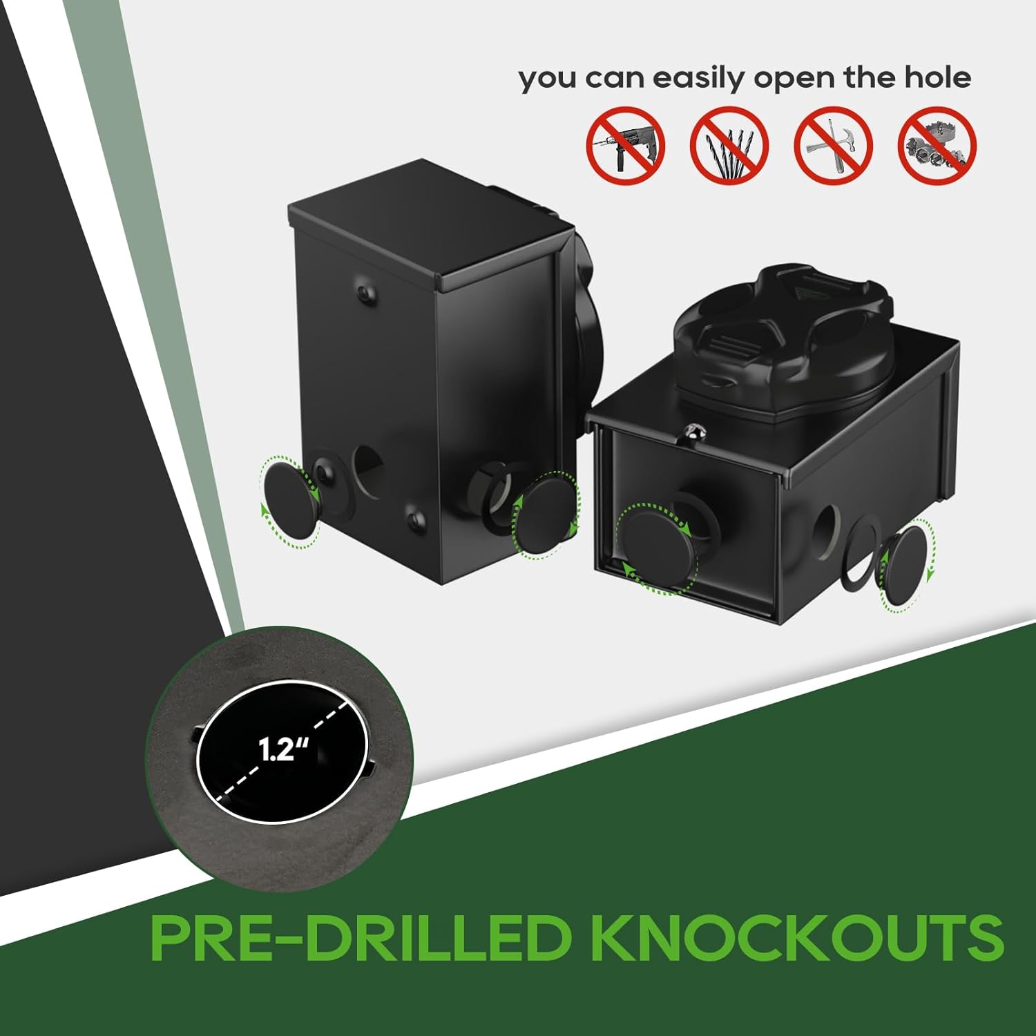 RVGUARD Emergency Power Combo Kit, 40 Foot 30 Amp Generator Cord and Power Inlet Box, NEMA L14-30P to L14-30R Generator Cord with NEMA L14-30P Pre-Drilled Generator Inlet Box, ETL Listed