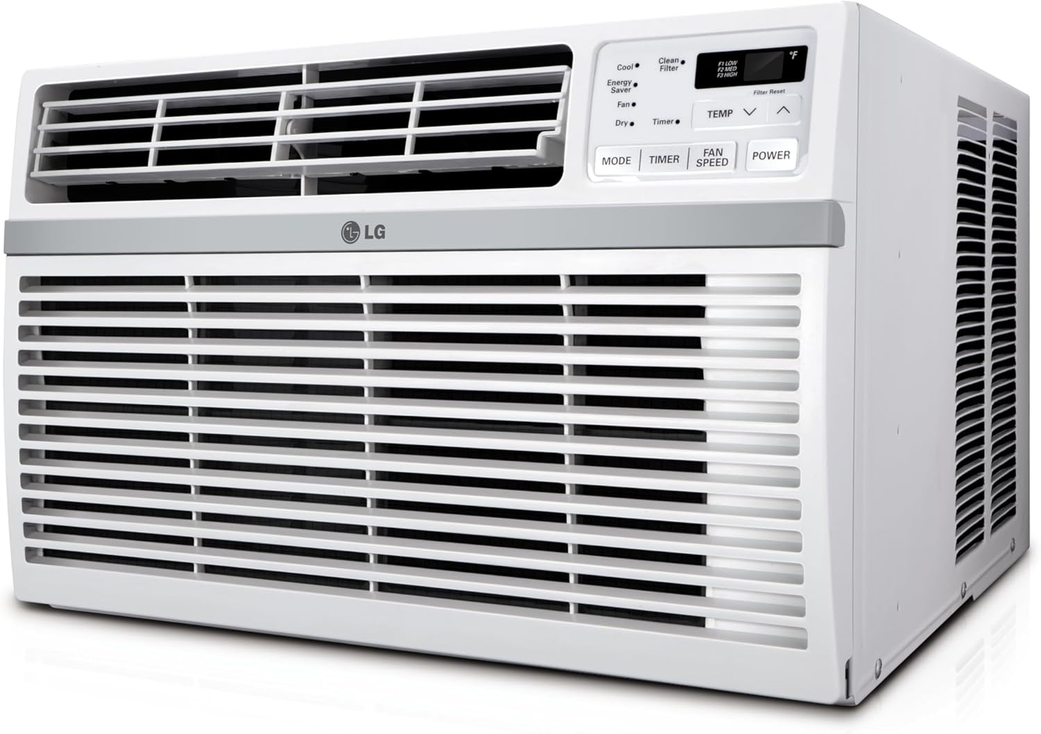LG 8,000 Window Air Conditioner, 115V, 350 Sq.Ft. (14' x 25' Room Size), Quiet Operation, Electronic Control with Remote, 3 Cooling & Fan Speeds, Auto Restart, 8000 BTU, White