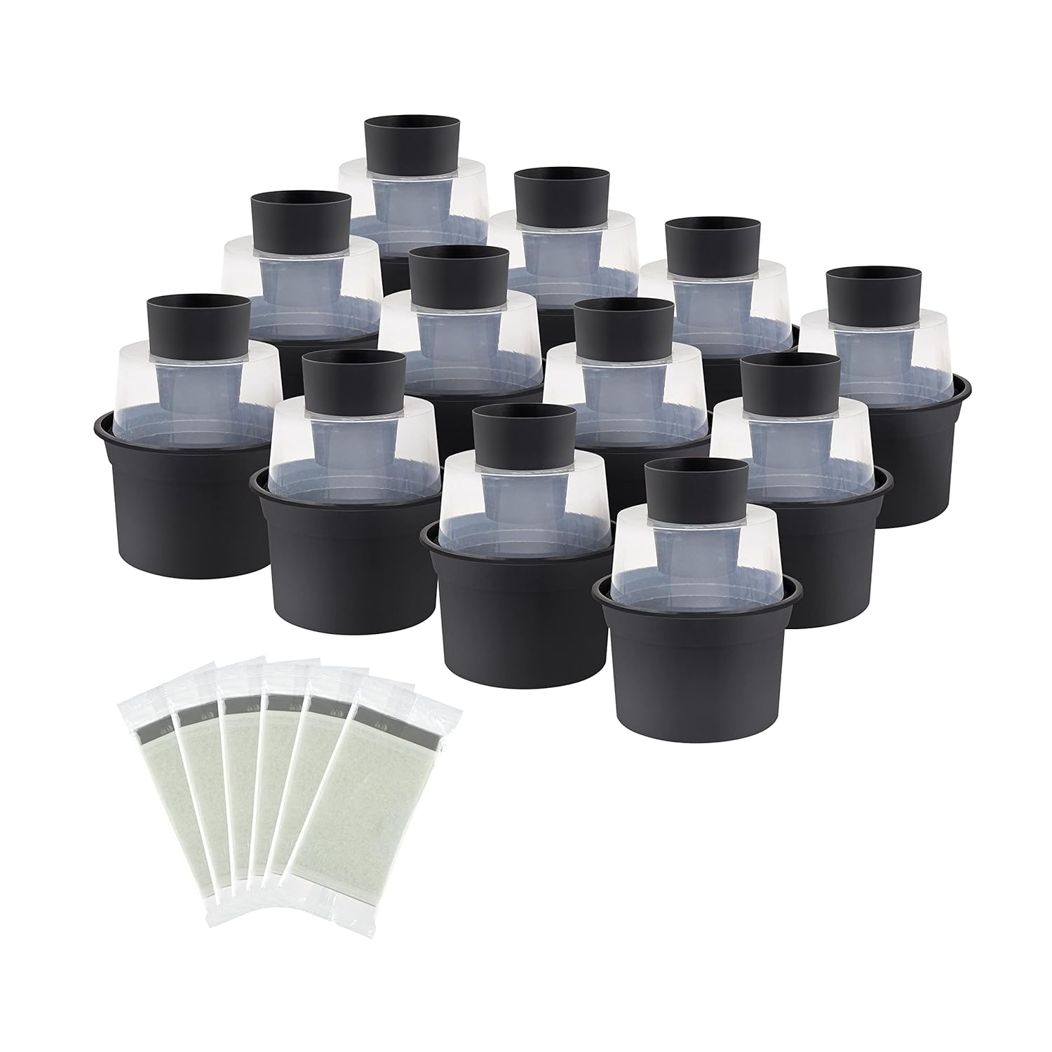 Biogents GAT2 Mosquito Trap – Non-Electric, Eco-Friendly Egg-Laying Trap for Tiger Mosquito Control – 12 Traps with 10 Sticky Cards for Outdoor Breeding Prevention