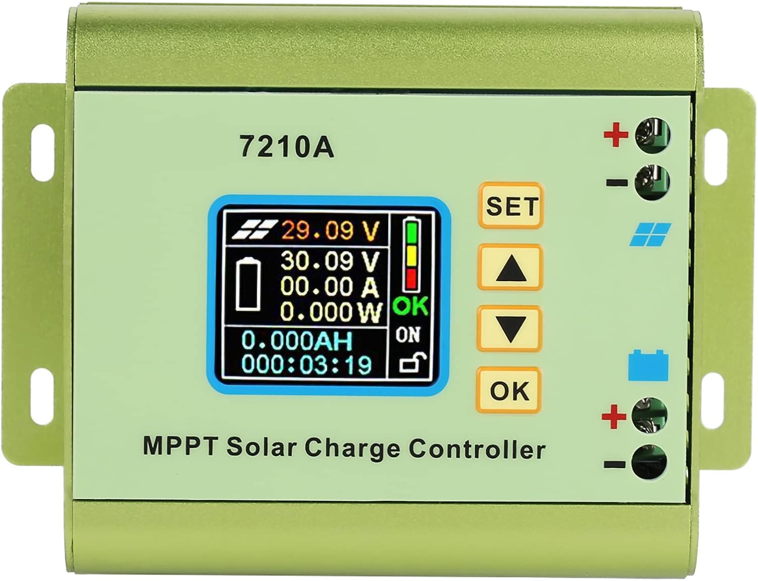 MPPT Solar Charge Controller for Lithium Batteries with LCD Display, Efficient Aluminum Alloy Housing, High Efficiency in Solar Power Systems