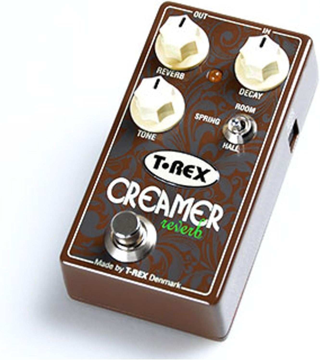T-Rex Engineering CREAMER Reverb Guitar Effects Pedal Provides Room, Spring, and Hall Reverb with Tone Control (10092)