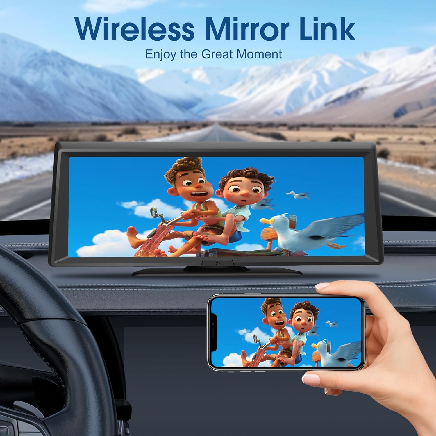 Wireless Portable CarPlay Screen，8.1