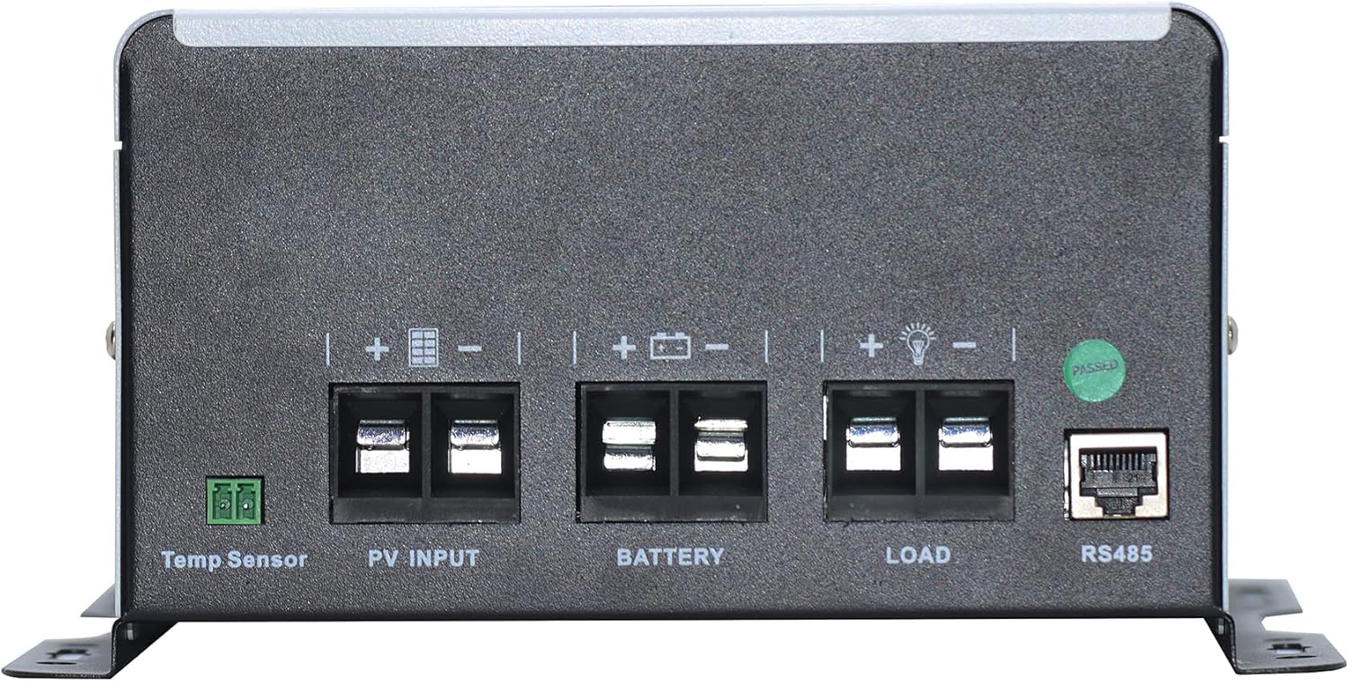 60A MPPT Solar Charge Controller 12V 24V 36V 48V Auto, Adjustable LCD Display, PV 150V Max Solar Panel Regulator for AGM Sealed Gel Flooded Lithium Battery Aluminum Design with Cooling Fan