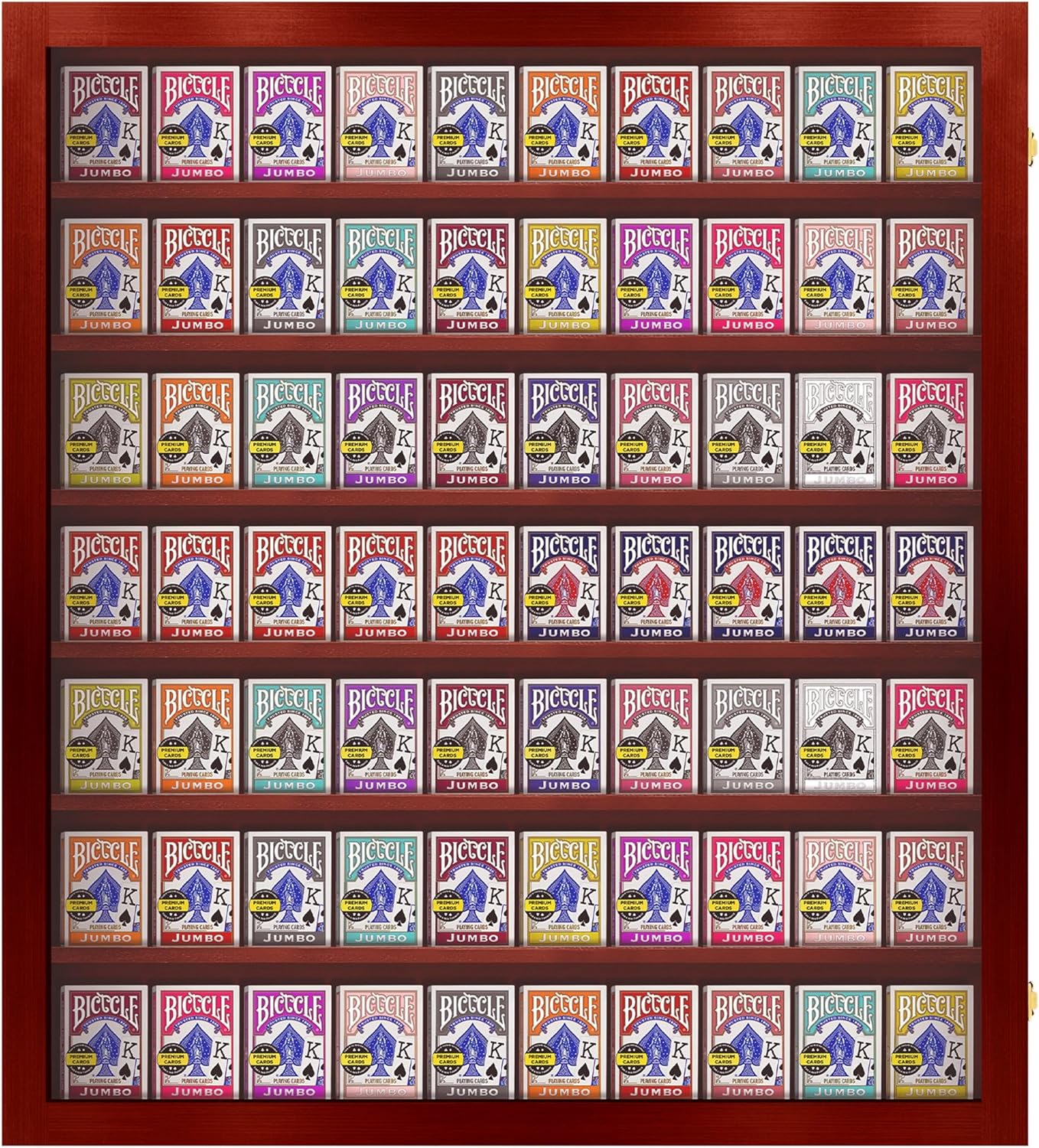 PENNZONI Card Deck Display Case - Holds 70 Playing Cards, Trading Card Display, Acrylic Wall Display Case, Playing Card Case for Cards | 4.5