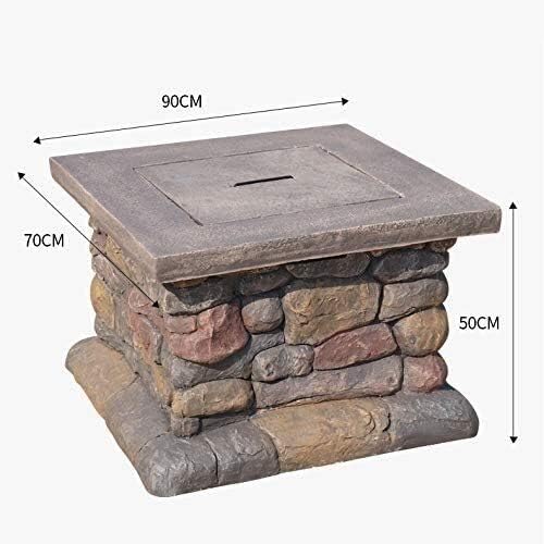 Outdoor Fire Pit Fire Pit Tables for Outside Patio, Wood Burning Fire Pit, with BBQ Grill Shelf, Steel Frame, for Outdoor Camping