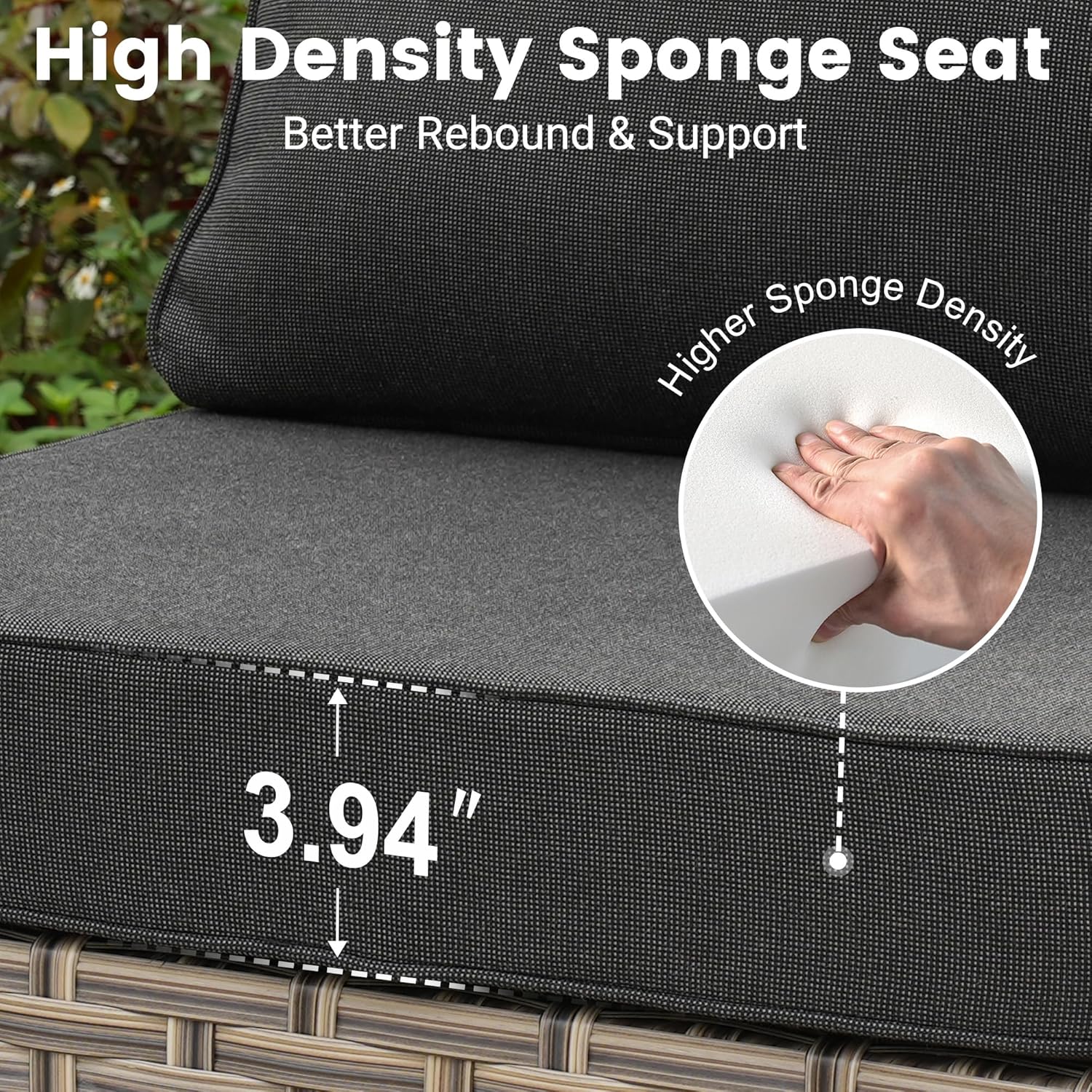 Outdoor Sectional Patio Furniture Set with Fire Pit Table,11 Pieces Rattan Wicker Conversation Sets L Shaped Couch,Out Door Furniture with Swivel Chairs Glowing Coffee Table,Black