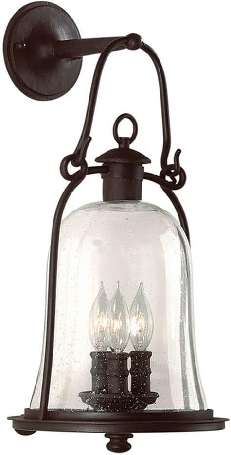 Troy Lighting B9463NB Owings Mill-3 Light Outdoor Large Wall Lantren-10 Inches Wide by 21 Inches High,