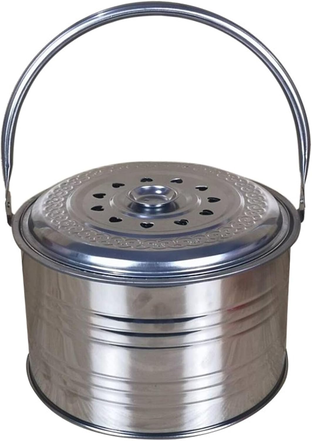 Portable Fire Pit for Patio,Bonfire and Camping - Patio Heater-Stainless Steel - 31 x 18cm