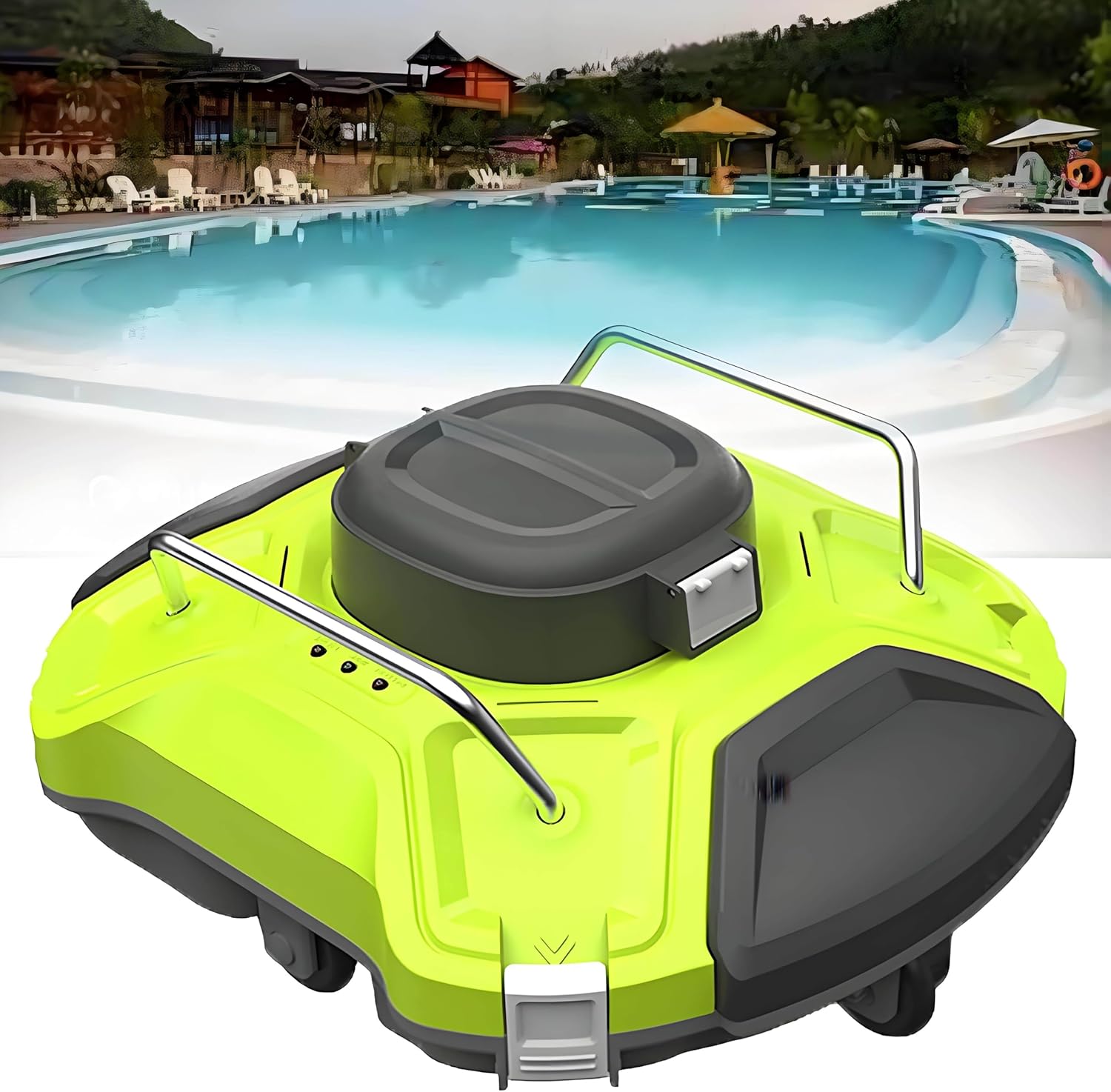 Cordless Robotic Pool Vacuum Cleaner, Swimming Pool Cleaner Robot, Cordless Pool Cleaner Machine, 5000mAh, 180 Min Battery Life, IPX8, for Out Indoor Pool