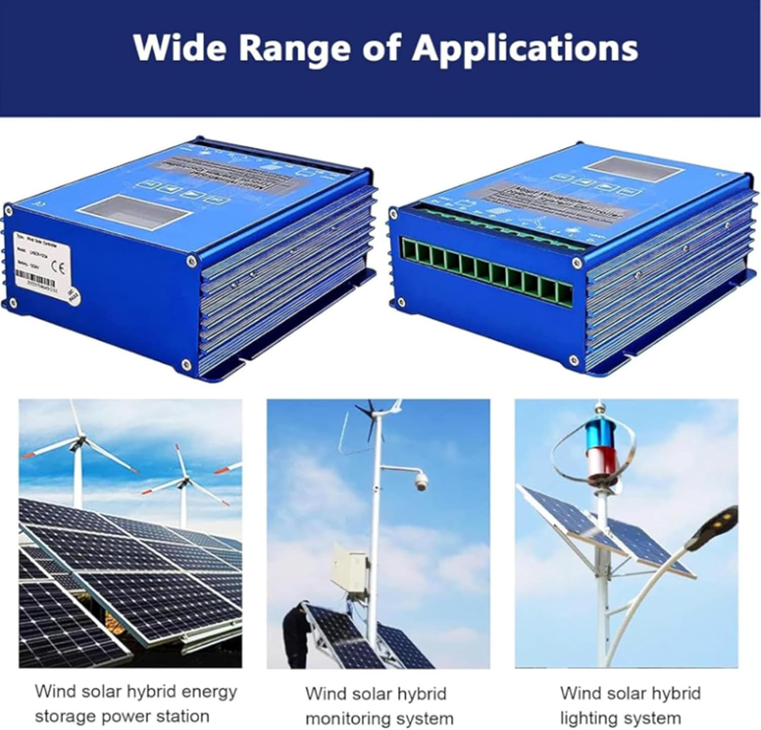 48v, 5000W Household Lighting Equipment Automatic Controller, LCD Wind and Solar Complementary System MPPT Charge Controller 12V - 220V Household Wind Turbine Controller