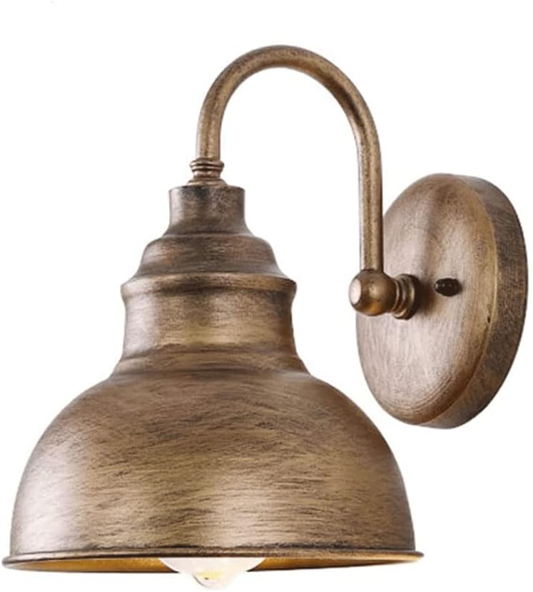 Retro Outdoor Wall Lamp, E27 Screw Wall Lamp, Creative Wrought Iron Wall Light, Wall-Mounted Lighting Fixtures, Garden Porch Balcony Wall Wallsconces