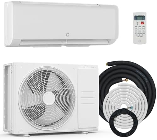 24000 Btu Mini Split AC Heating System, Wifi Enabled Mini Split Air Conditioner with 21 SEER2 Inverter, Heat Pump, 208-230V for Rooms Up to 1500 Sq. Ft, White