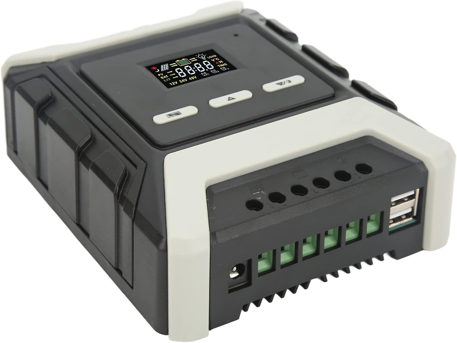 MPPT Solar Charge Controller 12V 24V 48V, Solar Panel Regulator with LCD Color Display, High Efficiency MPPT Controller for Solar PV System, Automatic Voltage Recognition (mppt-40A)