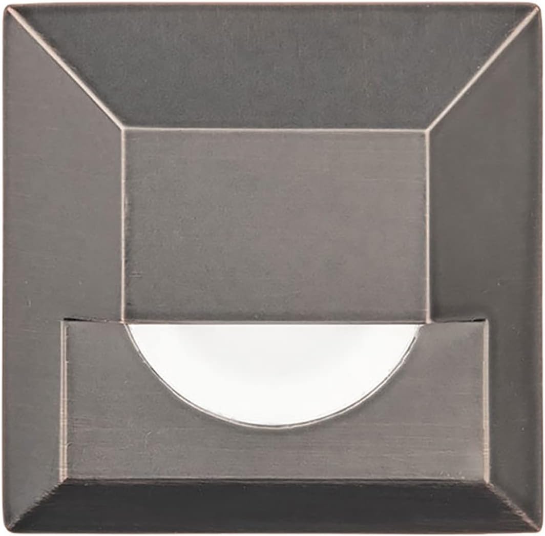 WAC Landscape Lighting, LED 2in 12V Square Beveled Half Square Top Inground Indicator Light 2700K in Stainless Steel Coated with Bronze