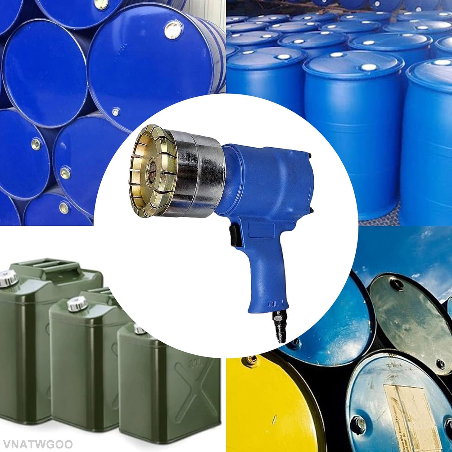 Pneumatic Sealing Machine for Iron Drum Cover, Oil Drum Cover Crimping Tool 35/70mm Sealing Barrel Crimper Sealer (40MM)