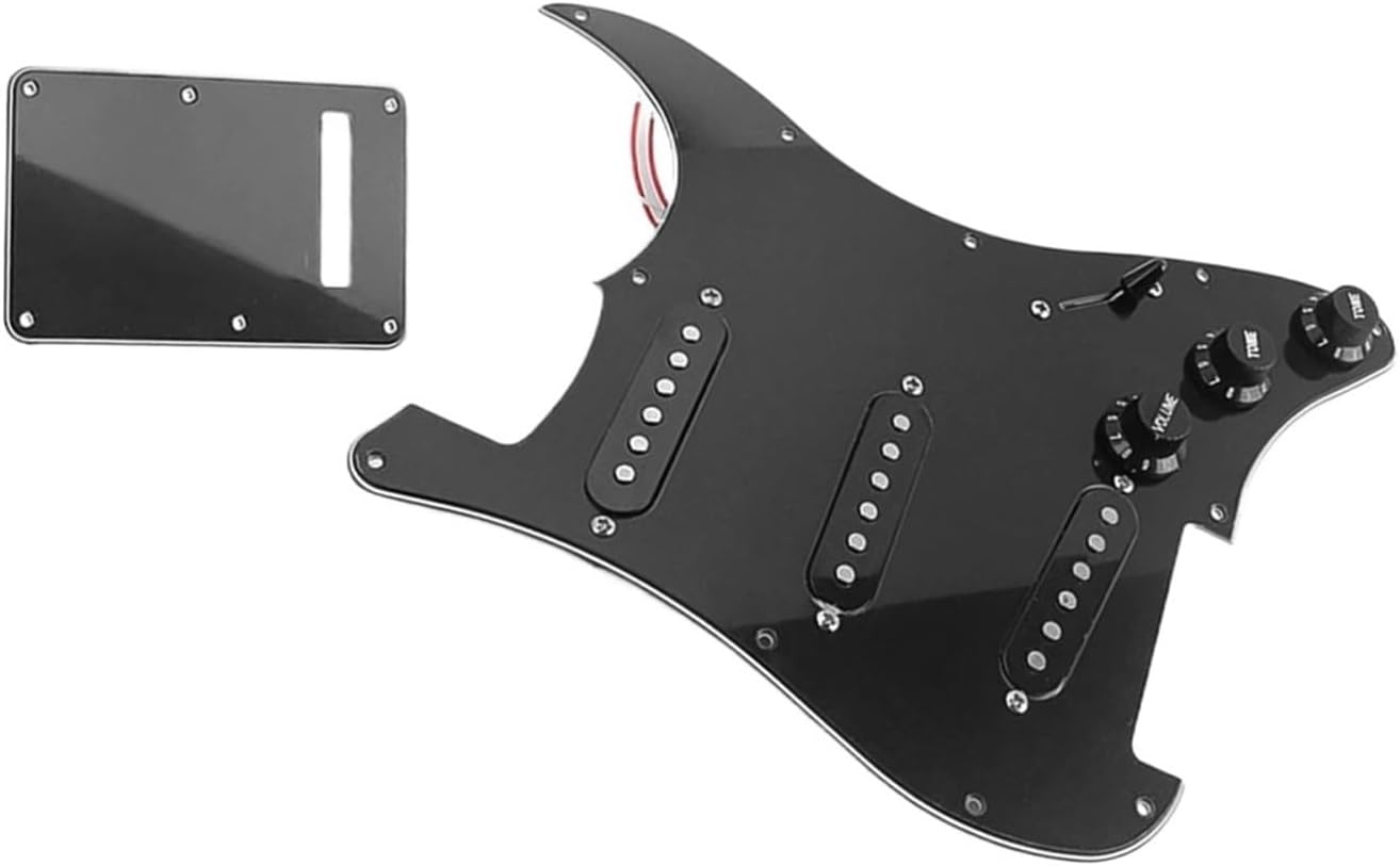 Prewired Electric Guitar Pickguard ST Style Electric Guitar Full Set DIY Kit Including Prewired Pickguard Bridge SSS Pickups And Other Guitar Accessories