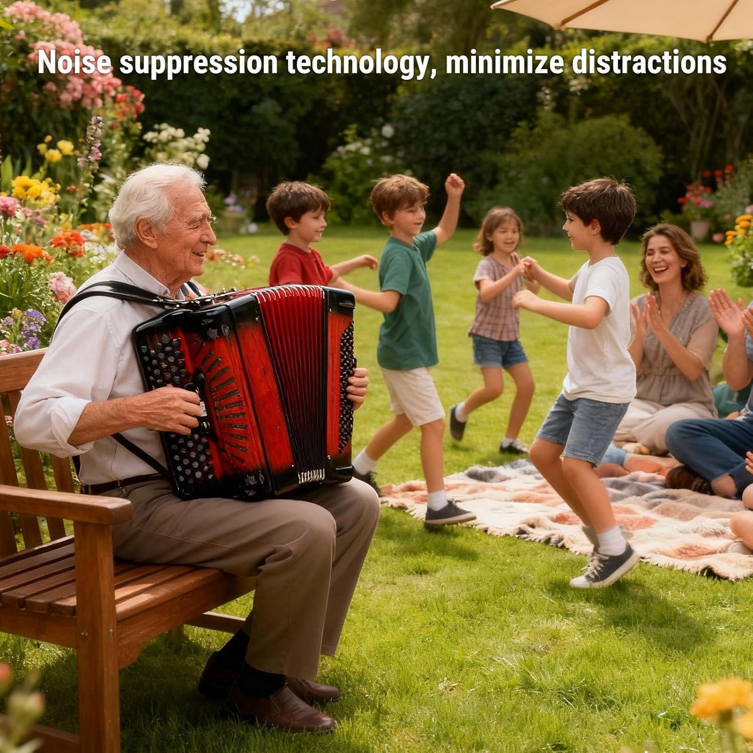 SUNGOOYUE Accordion, 69 Key 96 Bass Button Chromatic Accordion Instrument with F B E Tuning for for Children Beginners to Practice Orange