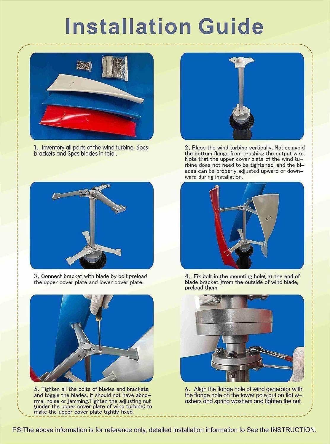 14000W Vertical Wind Turbine Generator, 3-Blade Magnetic Levitation Design, Waterproof Charge Controller, Ideal for Home Energy Solutions, 220V, Eco-Friendly Power
