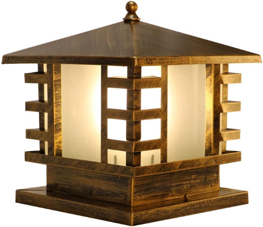 Outdoor Waterproof Post Light Fixture Pier Mount Vintage Post Lamp Waterproof Aluminum Classic Vintage Column Lights Fence Post Deck Lighting for Garden, Post, Deck, Patio, Decor Or Fence
