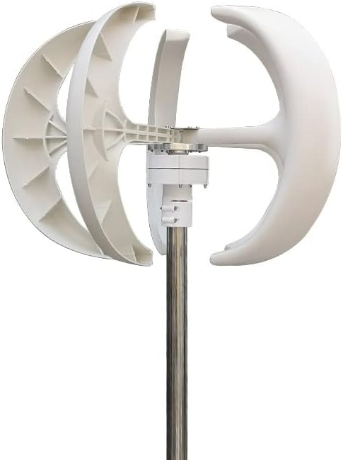 Wind Turbine Generator Kit, 1000W Wind Turbine 12v 24v Vertical Axies Wind Generator Small Windmill Energy With MPPT Charge Controller Homeuse for Hybrid Solar Wind System(White,MPPT CONTROLLER_12V)
