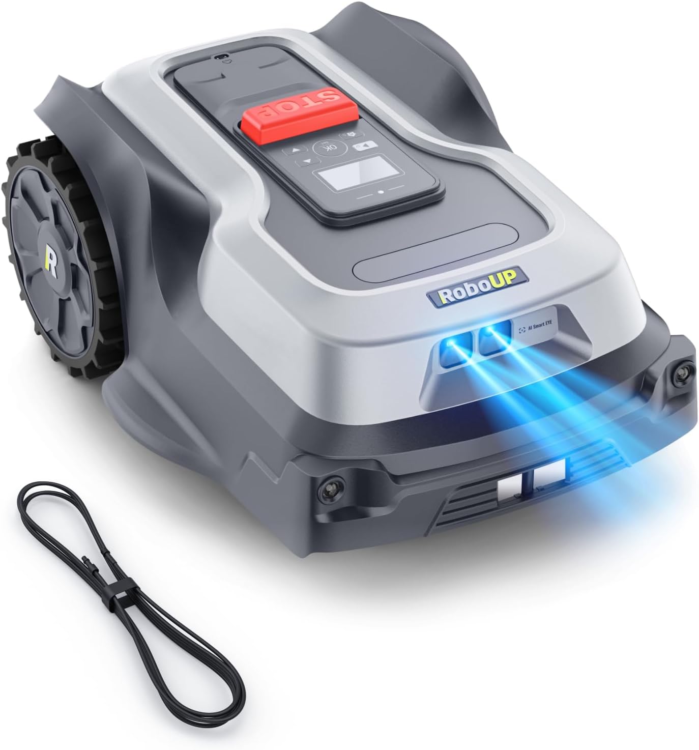 T1200Pro Wire-Free Robot Lawn Mower with RTK Extension Cable, Automatic Robot Mower for 0.37 Acre, RTK+Vision, AI Obstacle Avoidance, Adjustable Cutting Height Multi-Zone Mowing Robotic Mower