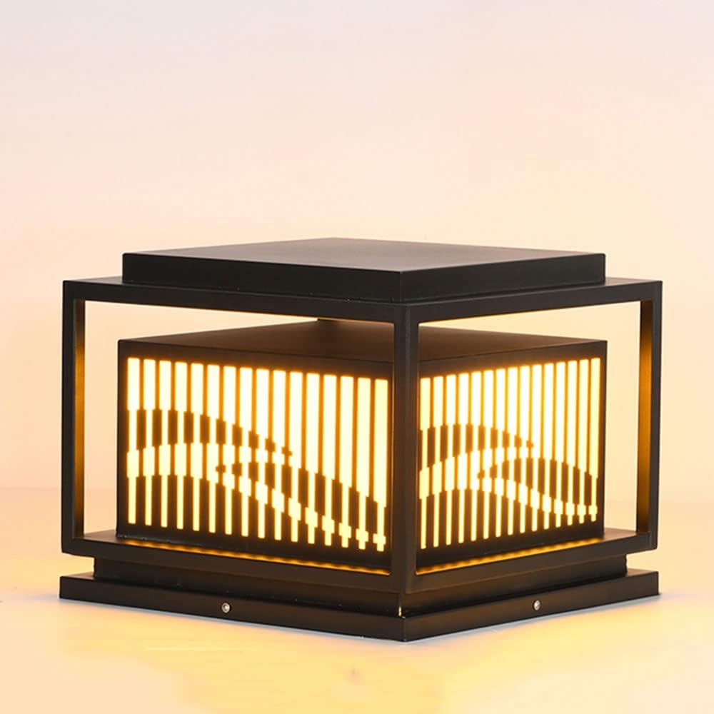 Garden Landscape Lights Pillar Lights Outdoor, E26 Waterproof Pillar Light Fixture Modern Outdoor Post Lights Decorations for Patio Column Lights Villa Garden Fence Column Post Lights