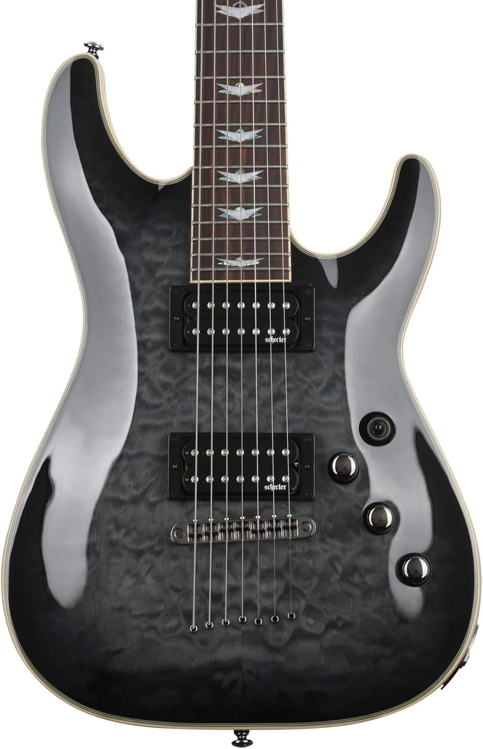 Schecter Omen Extreme-7 Electric Guitar - See Thru Black