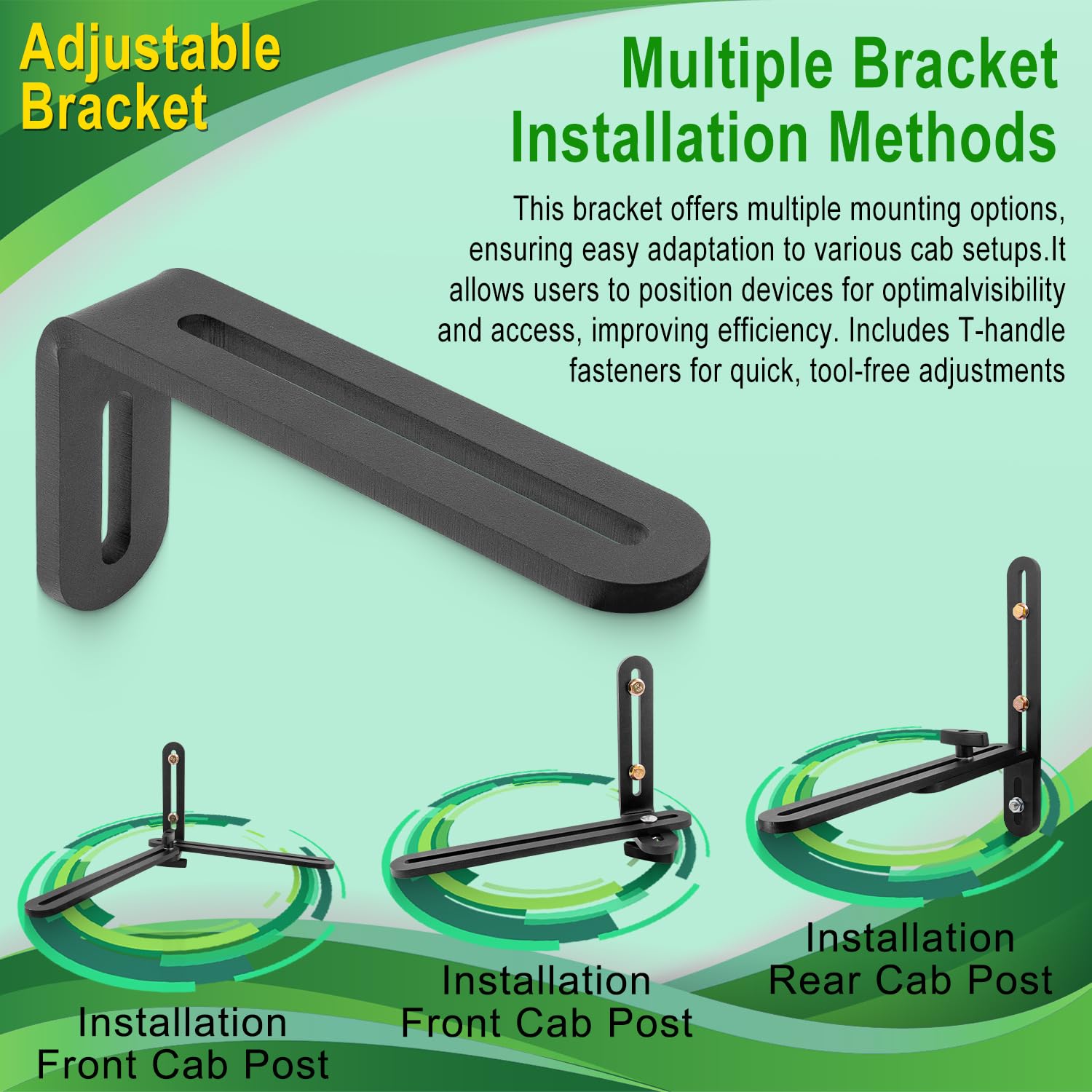 RE343680 Accessory Mounting Bracket Kit, Monitors Controls Mounting Bracket Kit Fits for Jo-hn D-eere Tractors 6R, 7R, 8R, 8RT, 8RX, 9R, 9RT, 9RX and Other Series