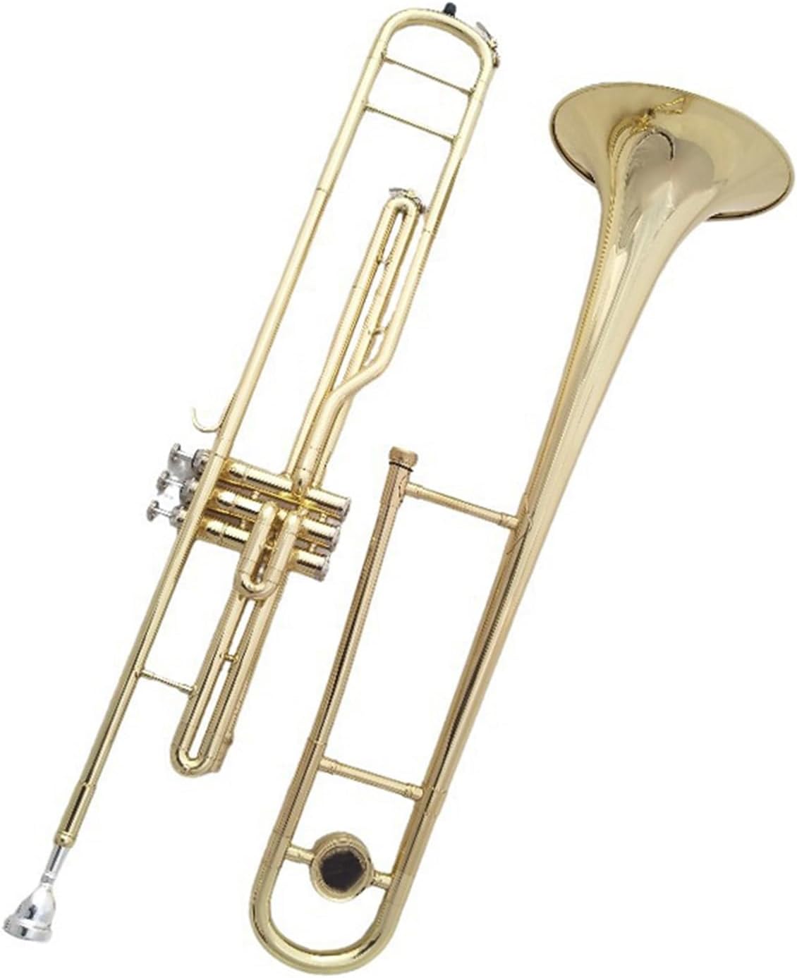 Adult Trombone Instrument B Flat Upright Trombone Instrument Lacquered Gold Professional Performance