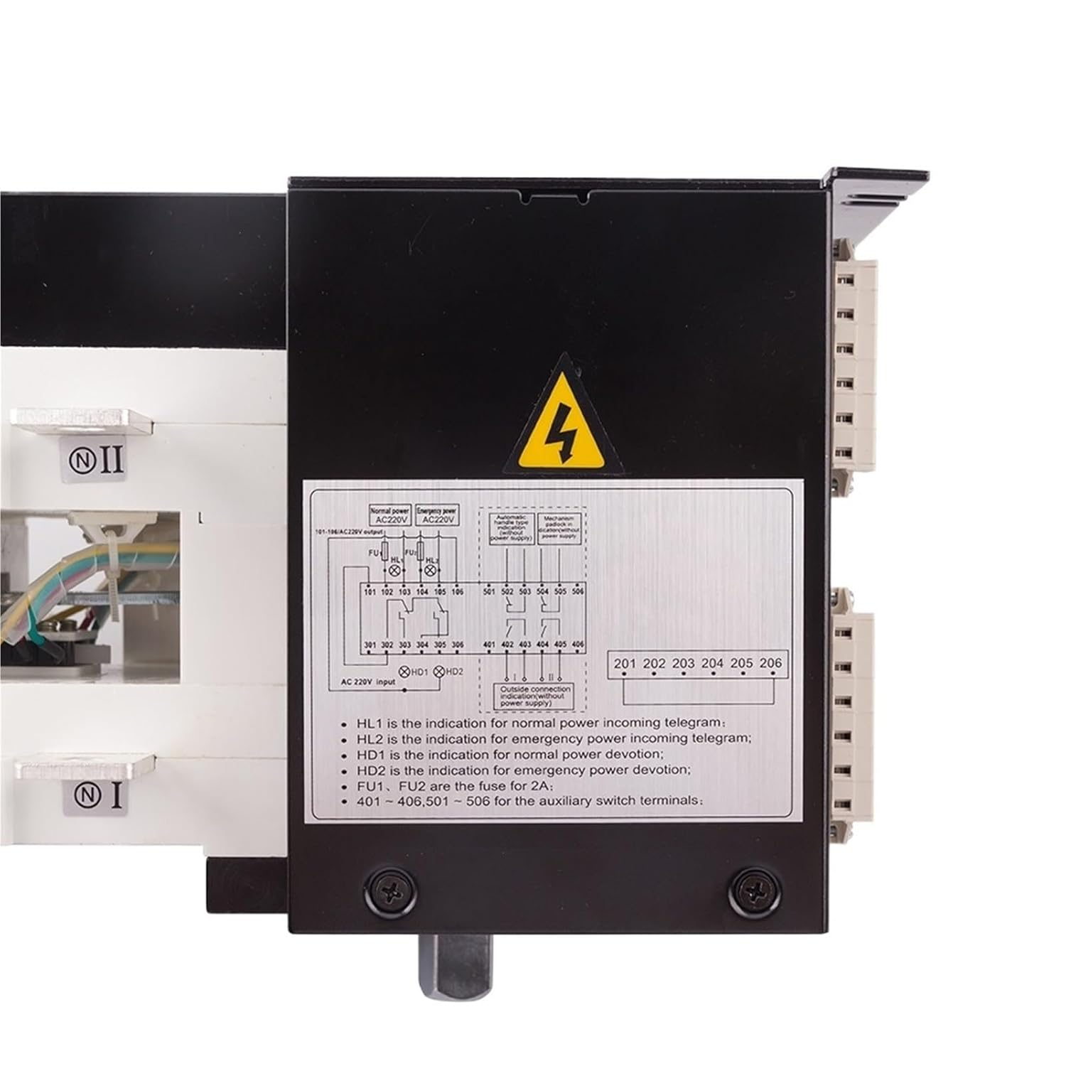 Universal 400A ATS Dual Power Automatic Transfer Switch 220V AC Diesel Generator Set Part Circuit Breaker Switch 4P(630A 4P)