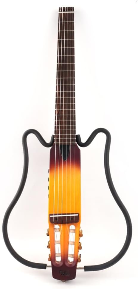 Fojill Electric Classical Guitar Classic Nylon String Travel Portable Foldable Fold Flding collapsible Silent Mahogany Body Maple Neck Rosewood Fretboard With Gig Bag