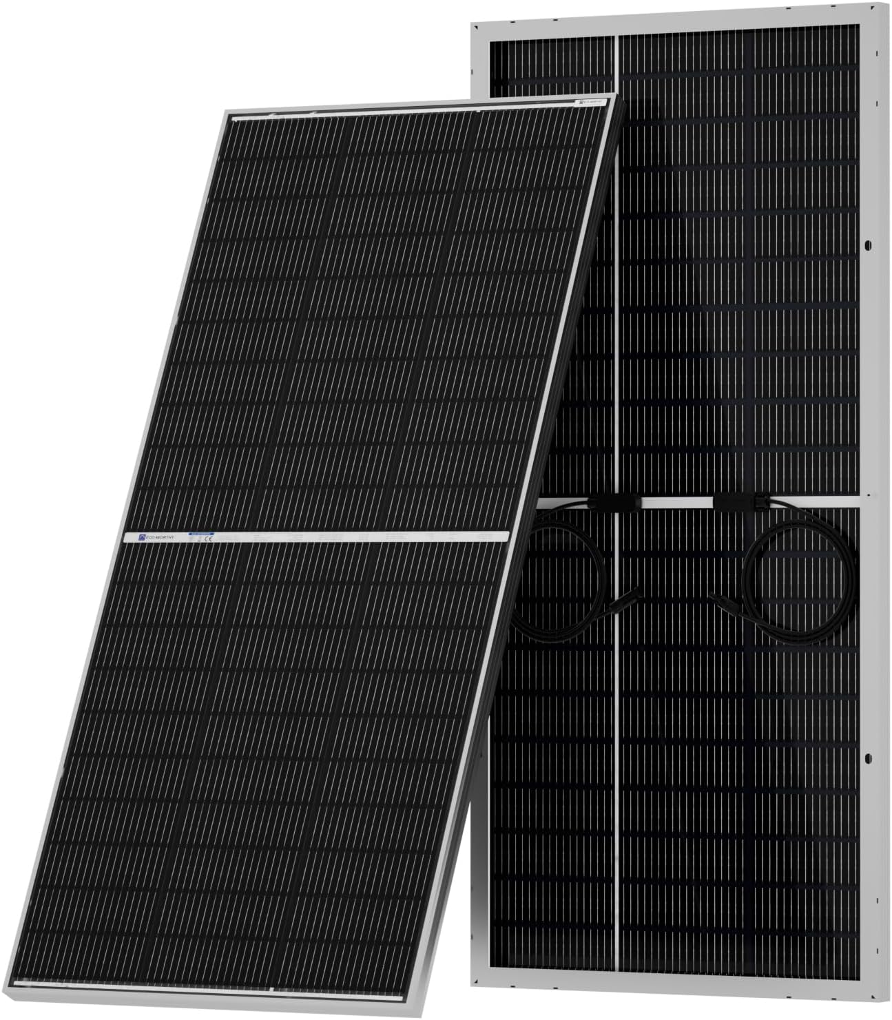 ECO-WORTHY 195W N-Type 18BB Bifacial Solar Panel, 1PC 12 Volt Monocrystalline Solar Panel with 25% High Conversion Efficiency, Ideal for RV, Boat, Roof, Farm,Home & Off-Grid Applications