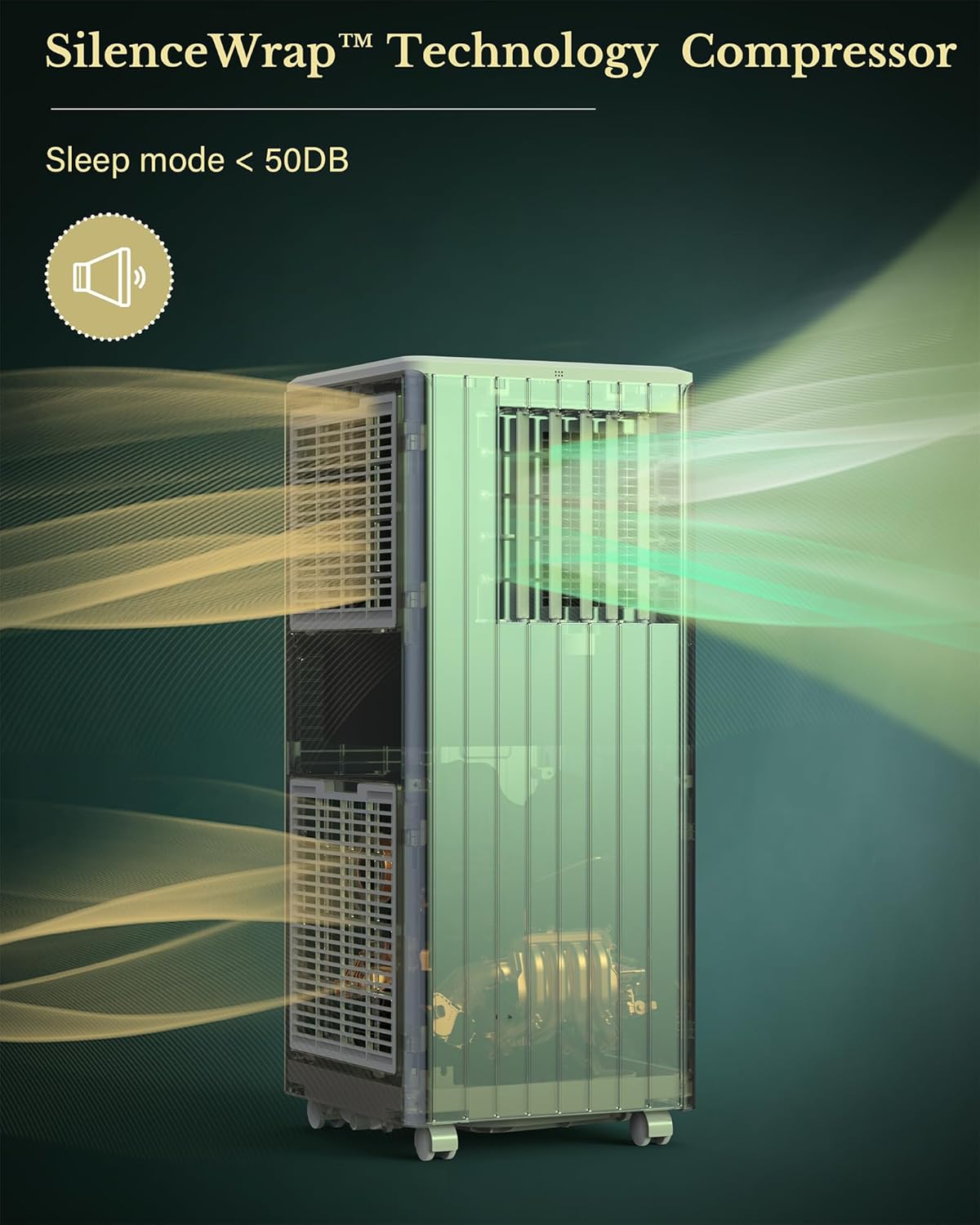 Portable Air Conditioner, 8,000 BTU Air Conditioner Portable for Room Up to 350 Sq.Ft, with Cooling, Fan, Dehumidifier & Sleep Mode, Remote Control, LED Display