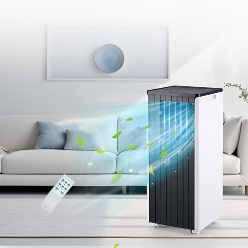 GarveeHome 8000Btu Portable Air Conditioner 3 in-1, Portable Ac Unit With Remote Control, Air Conditioner Window Mount Exhaust Kit for Room, Indoor Ac Unit Cool Up to 350 Sqft