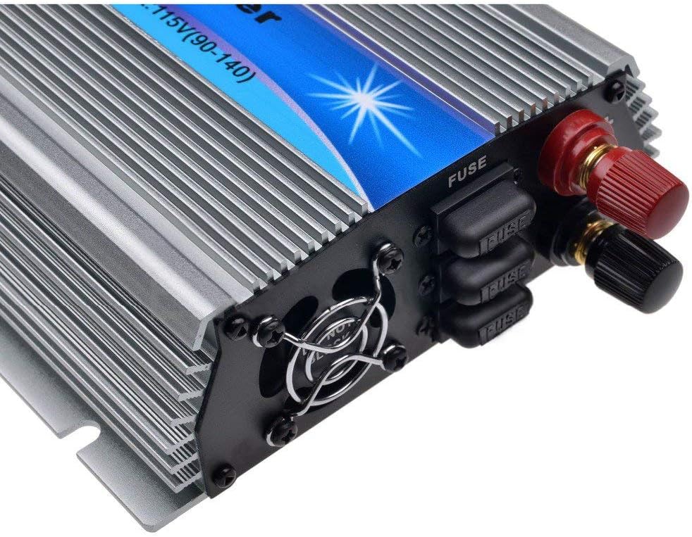 Y&H 1000W Grid Tie Inverter Stackable MPPT Pure Sine Wave DC15-28V Solar Input AC90-140V Output for 12V Solar Panel