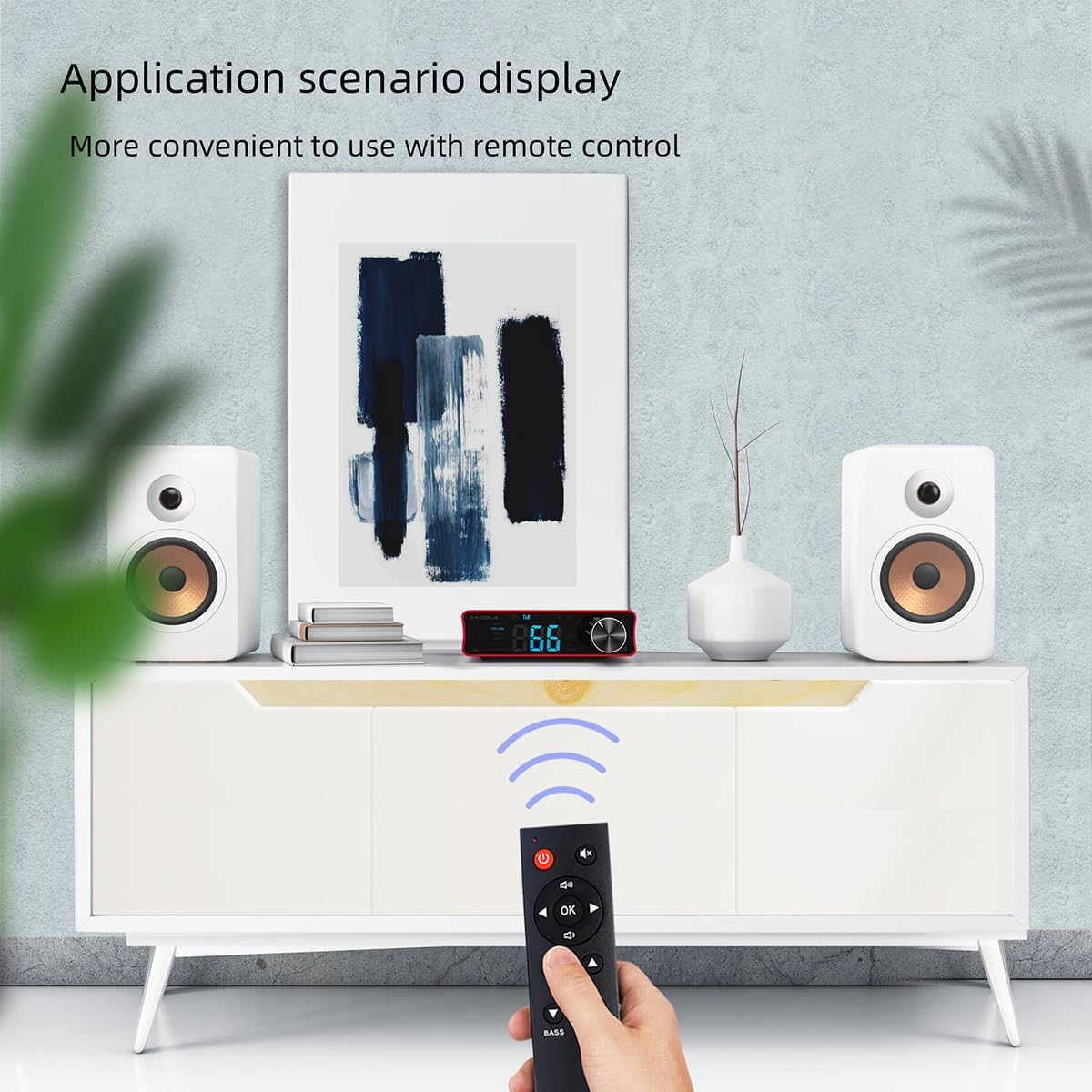 D1 TPA3255 PFFB Stereo Power Amplifier 300Wx2 with Treble Bass Tone,Subwoofer,Pre-Out, for Home Theater 2.1 Channel Amplifier,with 36V 5A Power Adapter