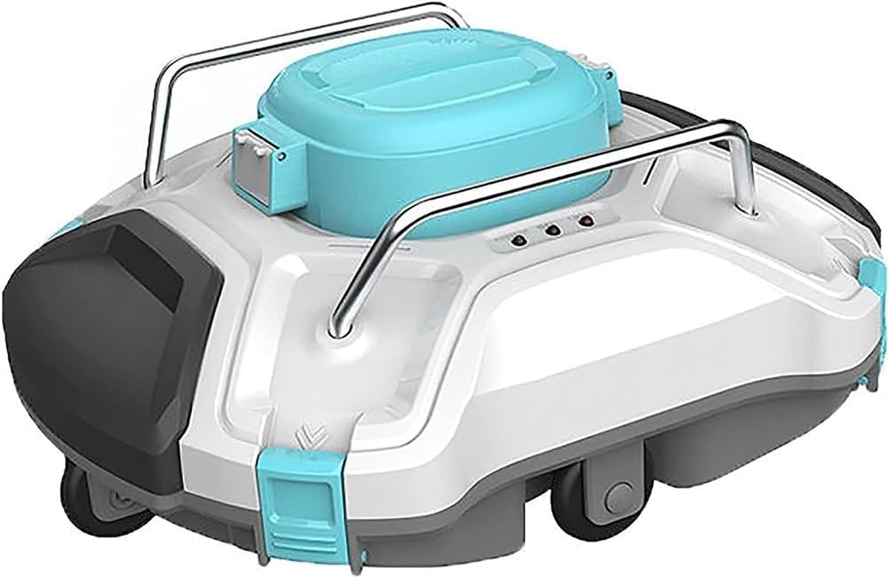 Cordless Robotic Pool Cleaner, Automatic Pool Vacuum with 60-90 Mins Working Time, Rechargeable Battery for Above/In-Ground Swimming Pools Up to 861 Sq Ft