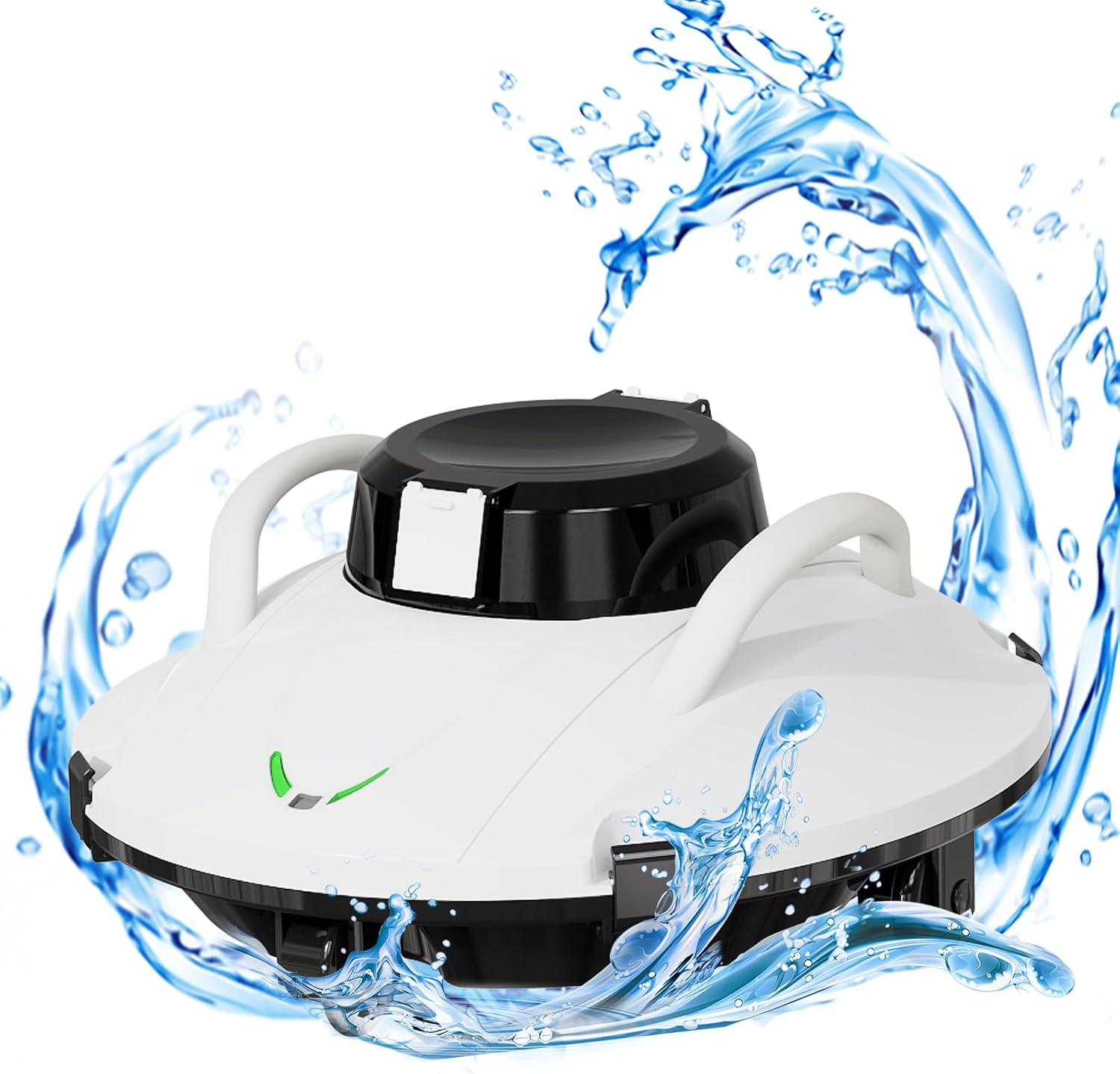 Pool Cleaner Robot, Pool Robot Vacuum, Pool Vacuum Robot, Robot Pool Cleaner, Robot Pool Cleaner, Pool Vacuum Cleaner, Pool Cleaning Equipment for Swimming Spa Landscape Pool Hot Spring Bath (White)
