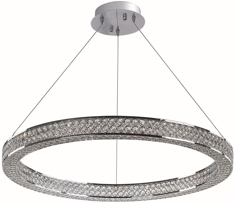 Maxim Eternity 1 Light Large Pendant 30 Inch Wide with Polished Chrome Finish