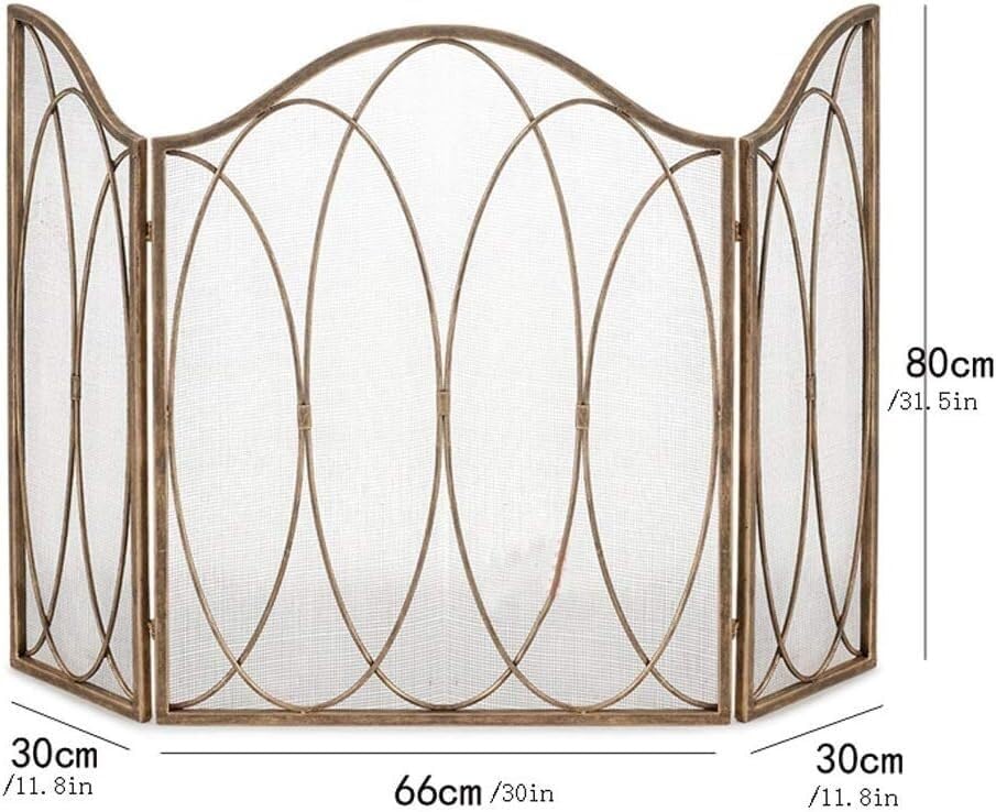 Fireproof 3-Panel Screen, Indoor/Outdoor Spark Protection Cover - Durable, Independent Fire Barrier for Patios, Fire Pits, and Camping Safety